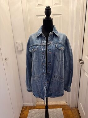 Blank NYC Oversized Light Blue Denim Jean Jacket